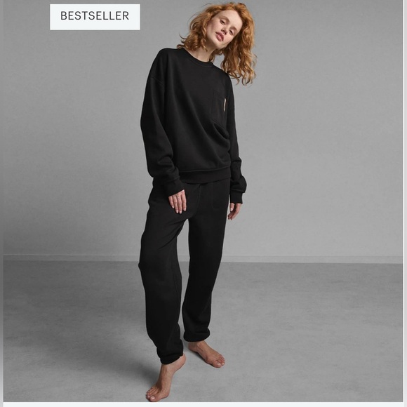 Lunya Silk Sweats, Includes Black Sweatshirt & Joggers, Medium, Like New - Picture 1 of 12